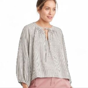 A New Day Black and White Striped Blouse